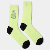Mollige Matcha Groene Kitty Sokken (Rechts)