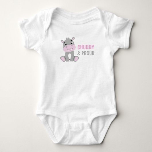 Mollige nijlpaard grappige baby romper (Voorkant)