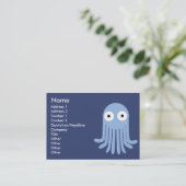 Mollige octopus - visitekaartje (Staand voorkant)