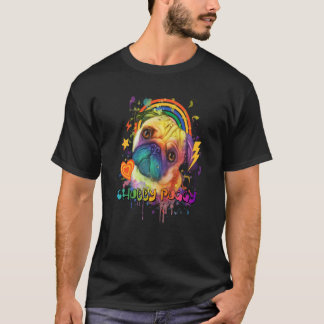 Mollige Puggy Pug Humor Hollandse Bulldog Dieren P T-shirt