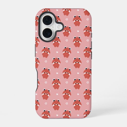 Mollige Rode Panda iPhone 16 Hoesje (Achterkant)