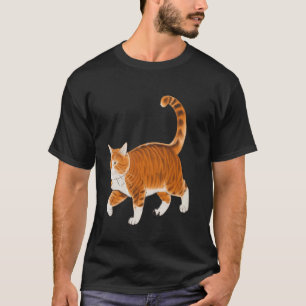 Mollige rode poes liefhebber Japanse kunst cute ka T-shirt