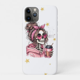 Mollige Rommelige Knot Skelethart Zonnebril Roze E Case-Mate iPhone Case
