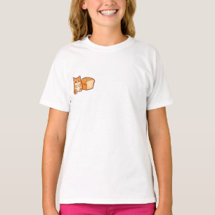 Mollige Sinaasgestreepte Lapjeskat en Brood Kids T-shirt