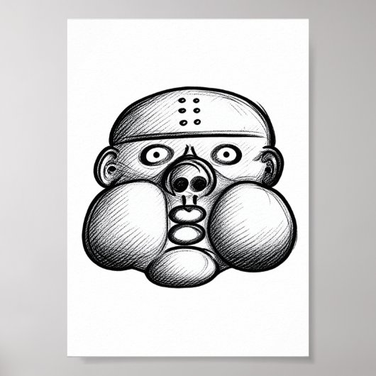 Mollige vent poster (Voorkant)