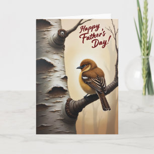 Mollige Vogel Vaderdagkaart Kaart