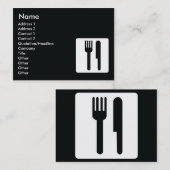 Mollige vork en Mes - Visitekaartje (Voorkant / Achterkant)
