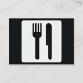 Mollige vork en Mes - Visitekaartje (Achterkant)