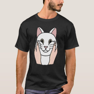 Mollige Wangen Witte Kat Huisdier T-shirt