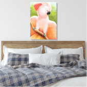 Molluccan Roze Kaketoe Verpakt Canvas (Insitu (Slaapkamer))