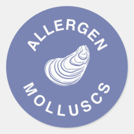 Mollusken Allergeen Waarschuwing Ronde Sticker