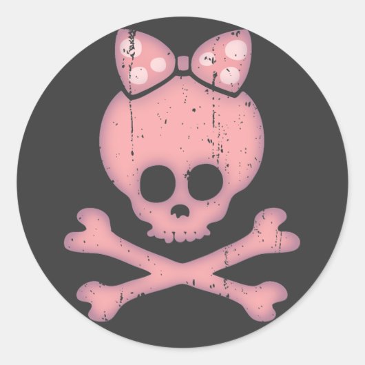 Molly Bow Dot Ronde Sticker (Voorkant)