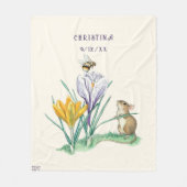  Molly Brett Natuur Muis Crocus Bee Fleece Deken (Voorkant)