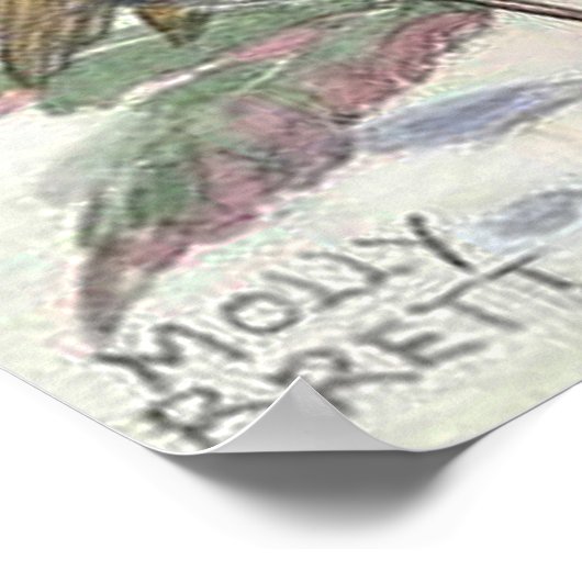 Molly Brett Singing Red Robin Mouse Violin Poster (Hoek)