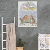 Molly Brett Singing Red Robin Mouse Violin Poster