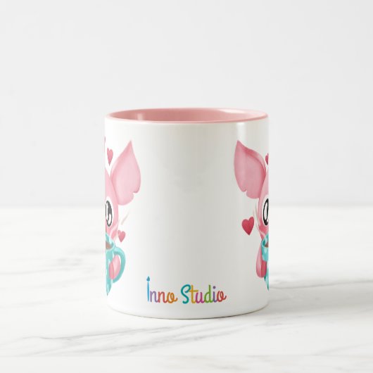 Molly de Micro Pig-Mok Tweekleurige Koffiemok (Center)