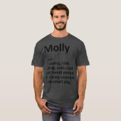 MOLLY Definition Persoonlijke naam Funny Gift T-shirt (Voorkant volledig)