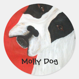Molly Dog Ronde Sticker