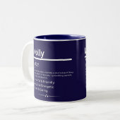 Molly, Girl Personalized Name Definition Mug Tweekleurige Koffiemok (Voorkant links)