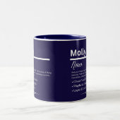 Molly, Girl Personalized Name Definition Mug Tweekleurige Koffiemok (Center)