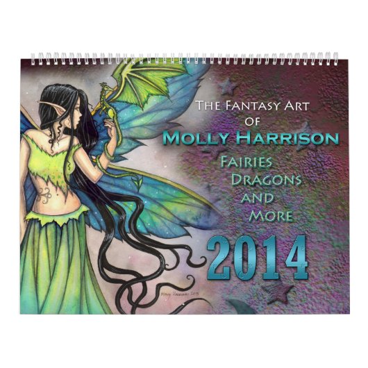 Molly Harrison 2014 Fee- en Fantasy-kunstkalender Kalender (Hoes)