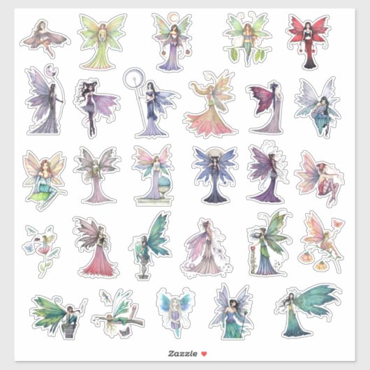 Molly Harrison Fairies Faery Fairy Art Kleurrijk Sticker (Vel)