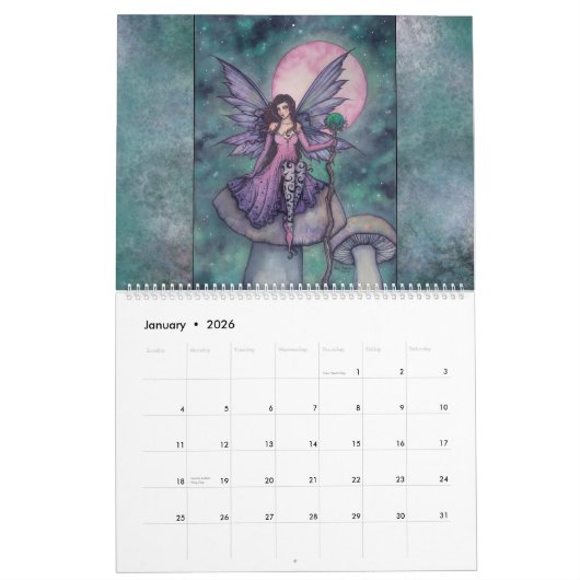 Molly Harrison Fairy Kalender Fantasy Kunst (Jan 2026)