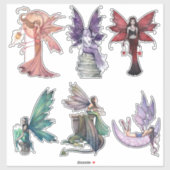 Molly Harrison Fairy Stickers Fantasy Art Fairies (Vel)