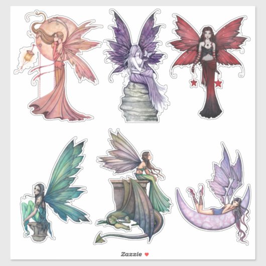 Molly Harrison Fairy Stickers Fantasy Art Fairies (Vel)