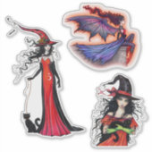Molly Harrison Halloween Heksen en Vampier Sticker (Voorkant)