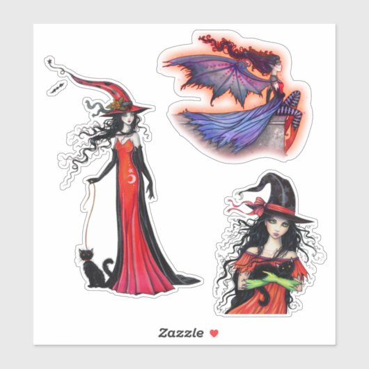 Molly Harrison Halloween Heksen en Vampire Sticker (Vel)
