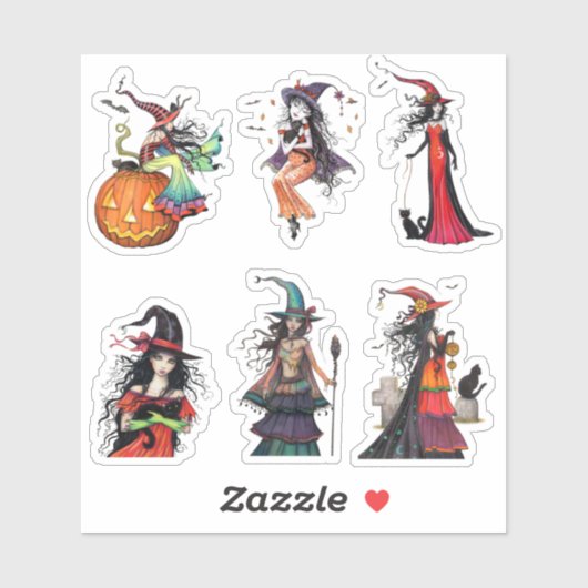 Molly Harrison Halloween Heksen Fantasy Kunst Sticker (Vel)