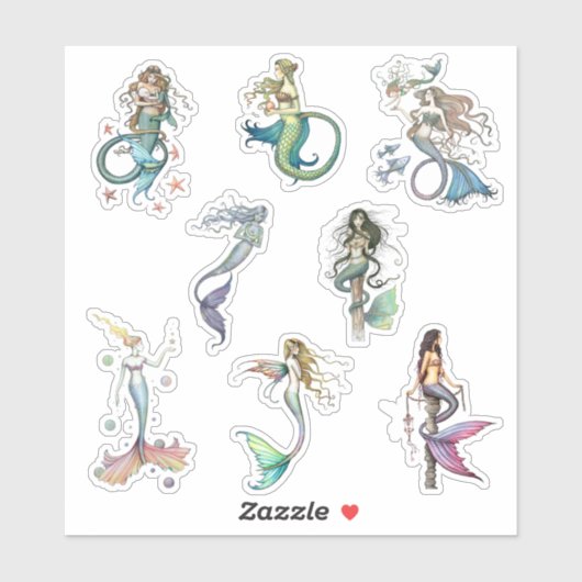 Molly Harrison Mermaid Art Stickers (Vel)