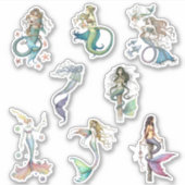 Molly Harrison Zeemeermin Kunst Stickers (Voorkant)