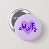 Molly in Paars Ronde Button 5,7 Cm (Voorkant /achterkant)