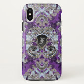 Molly Kourte Damask Monogram Case-Mate iPhone Case (Achterkant)
