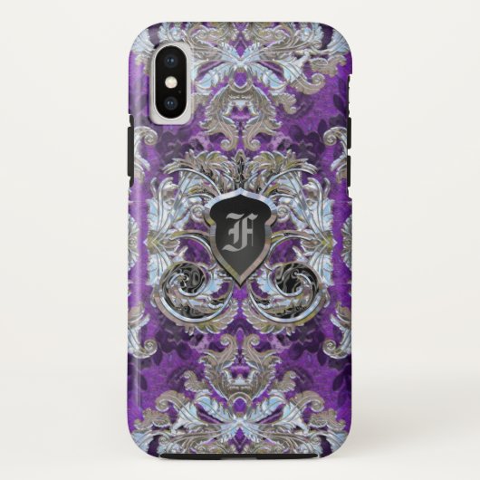 Molly Kourte Damask Monogram Case-Mate iPhone Case (Achterkant)