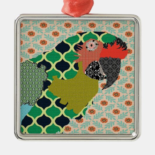 Molly Macaw Merry kerstversiering Metalen Ornament (Voorkant)