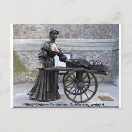 Molly Malone-beeld, Dublin, Ierland Briefkaart