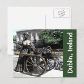 Molly Malone en Wheelbarrow Statue Ierland Card Briefkaart (Voorkant / Achterkant)