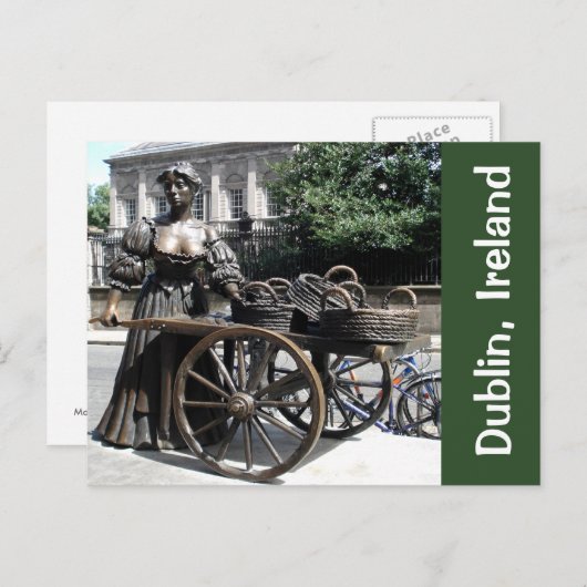 Molly Malone en Wheelbarrow Statue Ierland Card Briefkaart (Voorkant / Achterkant)