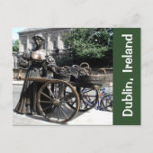 Molly Malone en Wheelbarrow Statue Ierland Card Briefkaart (Voorkant)