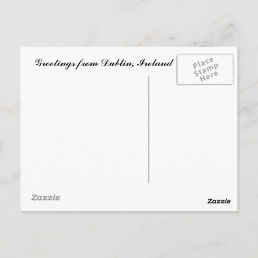 molly malone in dublin briefkaart (Achterkant)