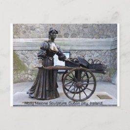 Molly Malone sculpture, Dublin city, Ierland Briefkaart
