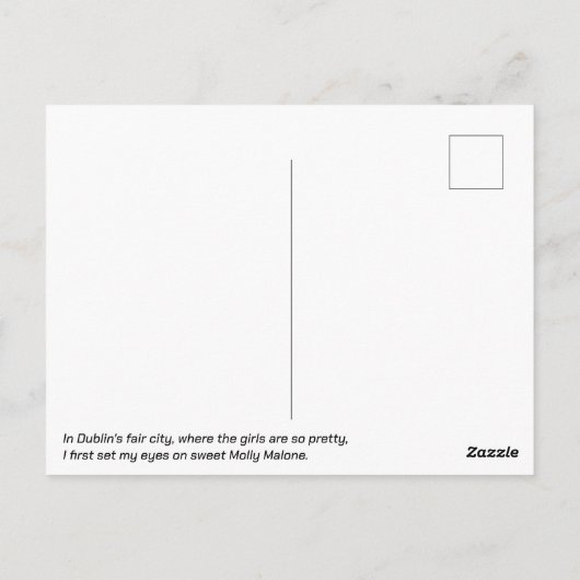 Molly Malone sculpture, Dublin city, Ierland Briefkaart (Achterkant)