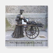 Molly Malone sculpture, Dublin city, Ierland Magneet (Voorkant)