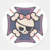 Molly Maltese Ronde Sticker (Voorkant)