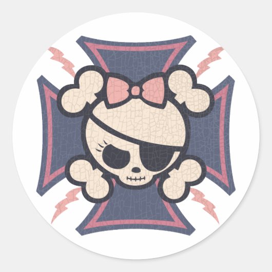 Molly Maltese Ronde Sticker (Voorkant)