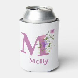 Molly Naam met een bloemendesign Blikjeskoeler