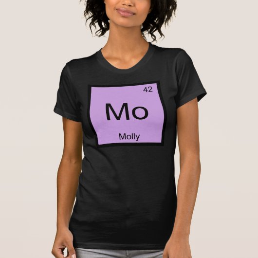 Molly Name Chemistry Element Periodic Table T-shirt (Voorkant)